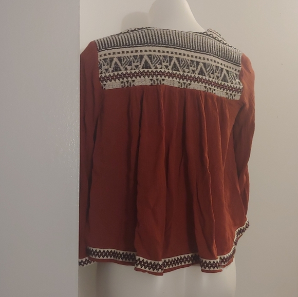 NWOT h&m orange open front shirt cardigan - Picture 4 of 4